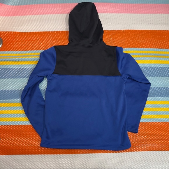 Under Armour Royal Blue Black Pullover Hoodie Kids Boys Size Large - Picture 2 of 3
